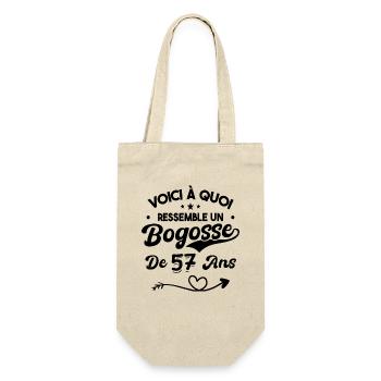 Bogosse 57 ans Cadeau Humour Anniversaire 57 ans - Sac à bouteille - nature - Devant