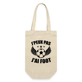 Je Peux Pas J'ai Foot Humour Cadeau Footballeur - Sac à bouteille - nature - Devant