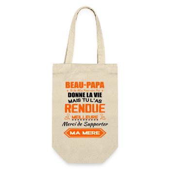 Beau Papa Cadeau - Meilleure Beau-Pére - Sac à bouteille - nature - Devant
