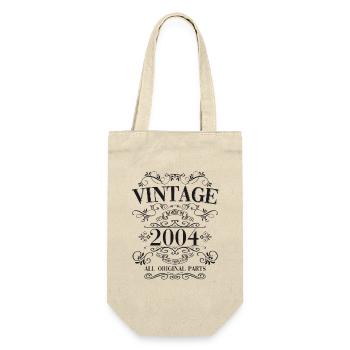 20e anniversaire homme femme millésime 2004 millésime - Sac à bouteille - nature - Devant