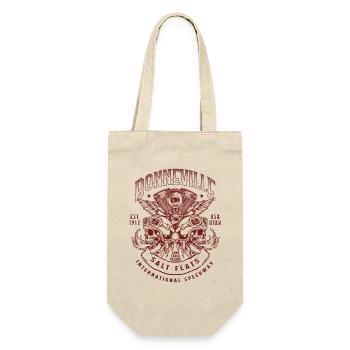 Bonneville Salt Flats Motorradrennen Vintage - Geschenkbeutel für Flaschen - Natur - Vorne