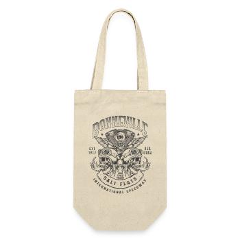 Bonneville Salt Flats Motorradrennen Vintage - Geschenkbeutel für Flaschen - Natur - Vorne