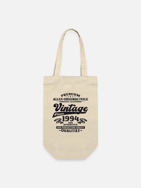 30. Geburtstag Vintage Februar Jahrgang 1994 - Geschenkbeutel für Flaschen - Natur