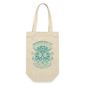 Bonneville Salt Flats Motorradrennen Vintage - Geschenkbeutel für Flaschen - Natur - Vorne