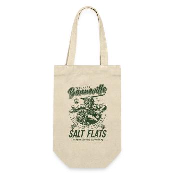 Bonneville Salt Flats Motorradrennen Vintage - Geschenkbeutel für Flaschen - Natur - Vorne