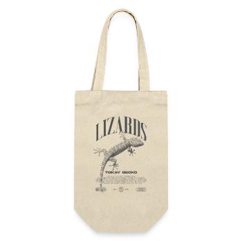 Tokajer Gecko Streetwear Eidechse Hüter - Geschenkbeutel für Flaschen - Natur - Vorne