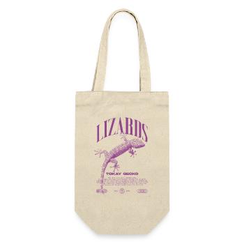 Tokajer Gecko Streetwear Eidechse Hüter - Geschenkbeutel für Flaschen - Natur - Vorne