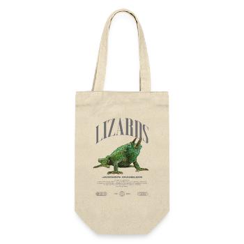Jackson's Chamäleon Streetwear Eidechsenwärter - Geschenkbeutel für Flaschen - Natur - Vorne