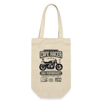 Cafe Racer Motorrad Geburtstag Biker Geboren 1932 - Geschenkbeutel für Flaschen - Natur - Vorne