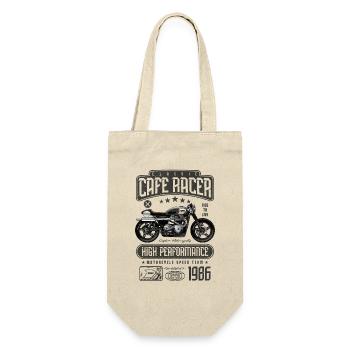 Cafe Racer Motorrad Geburtstag Biker Jahrgang 1986 - Geschenkbeutel für Flaschen - Natur - Vorne