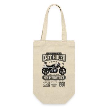 Cafe Racer Motorcycle Birthday Biker Born 1981 - Gift Bag for Bottles - nature - Front