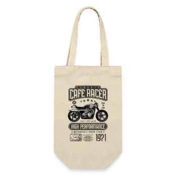 Cafe Racer Motorrad Geburtstag Biker Jahrgang 1971 - Geschenkbeutel für Flaschen - Natur - Vorne