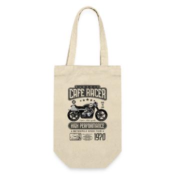 Cafe Racer Motorcycle Birthday Biker Born 1970 - Gift Bag for Bottles - nature - Front