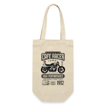 Cafe Racer Motorrad Geburtstag Biker Jahrgang 1992 - Geschenkbeutel für Flaschen - Natur - Vorne