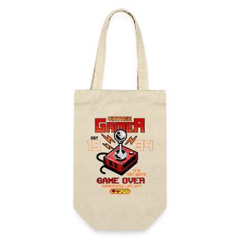 Vintage Gamer seit 1934 Lustiges Geburtstagsspiel - Geschenkbeutel für Flaschen - Natur - Vorne