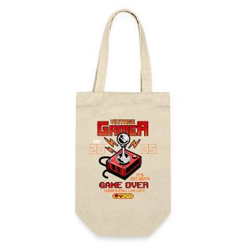 Vintage Gamer seit 2005 Lustiger Geburtstag Gaming - Geschenkbeutel für Flaschen - Natur - Vorne