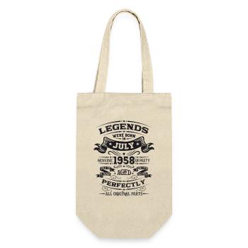 66th Birthday Original June 1958 Born 1958 - Gift Bag for Bottles - nature - Front