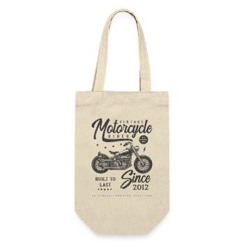 Vintage Motorcycle Biker Birthday Born In 2012 - Gift Bag for Bottles - nature - Front