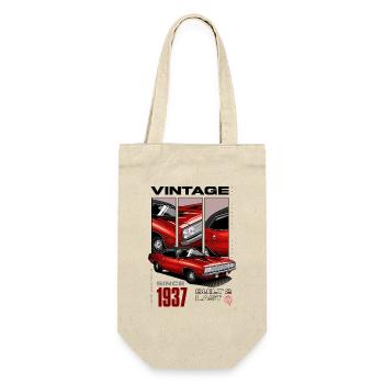 Ich bin nicht alt, ich bin ein Oldtimer, Oldtimer, geboren 1937 - Geschenkbeutel für Flaschen - Natur - Vorne