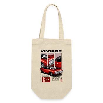 Ich bin nicht alt, ich bin ein Oldtimer, geboren 1933 - Geschenkbeutel für Flaschen - Natur - Vorne