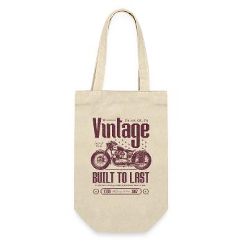 Vintage Motorrad Biker Motorrad Geburtstag 1987 - Geschenkbeutel für Flaschen - Natur - Vorne