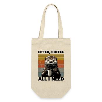 Drôle de loutre café zoo café rétro tout ce dont j’ai besoin - Sac à bouteille - nature - Devant