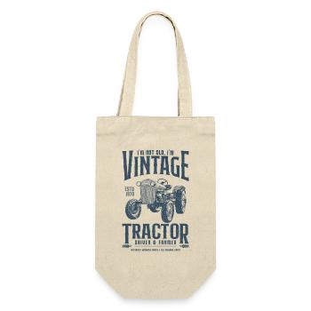 Anniversaire De Fermier De Tracteur Vintage Né En 1970 - Sac à bouteille - nature - Devant