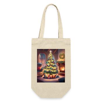 Weihnachten zu Hause - Geschenkbeutel für Flaschen - Natur - Vorne