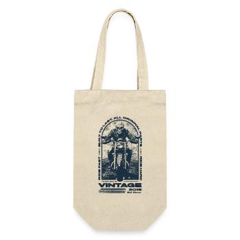 Vintage Motorcycle Bikers Motorbike Birthday 2015 - Gift Bag for Bottles - nature - Front