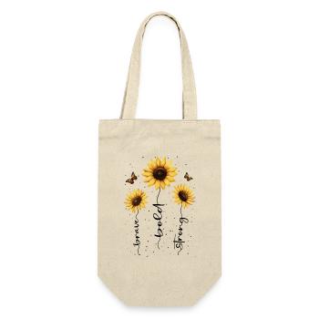 Fleurs d’été Fleur Inspiration Dicton de motivation - Sac à bouteille - nature - Devant