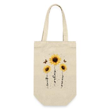 Summer Flowers Flower Inspiration Motivational Saying - Gift Bag for Bottles - nature - Front