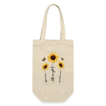 Fleurs d’été Fleur Inspiration Dicton de motivation - Sac à bouteille - nature - Devant