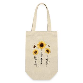 Summer Flowers Flower Inspiration Motivational Saying - Gift Bag for Bottles - nature - Front