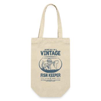 Vintage Fish Keeper Tropical Fish Geburtstag 1965 - Geschenkbeutel für Flaschen - Natur - Vorne