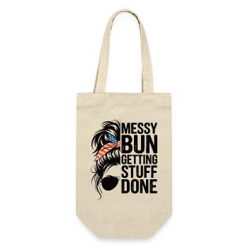 Chignon en désordre Faire faire des choses Nettoyage Humour - Sac à bouteille - nature - Devant