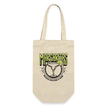 Margaritas, weil Erwachsenwerden schwer ist Lustiges Getränk - Geschenkbeutel für Flaschen - Natur - Vorne