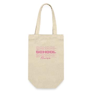 School Nurse Medical Nurses Stylish - Gift Bag for Bottles - nature - Front