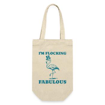 Je floque le fabuleux Flamingo Retro Vintage - Sac à bouteille - nature - Devant