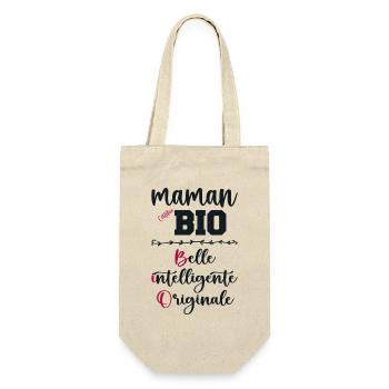 Cadeau maman personnalisé humour fête des mères - Sac à bouteille - nature - Devant
