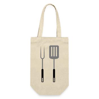 Grill fork Pan turner grilling utensils - Gift Bag for Bottles - nature - Front