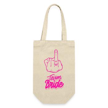 Team Bride - Geschenkbeutel für Flaschen - Natur - Vorne