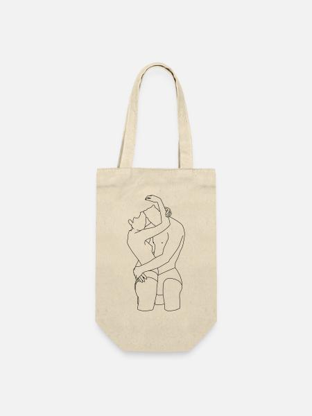 paar 1 - Geschenkbeutel für Flaschen - Natur