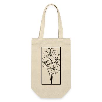 Blumen - Geschenkbeutel für Flaschen - Natur - Vorne