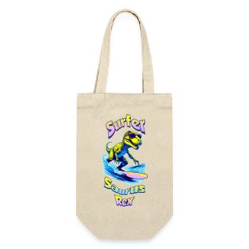 T-Rex on holiday 🏄 - Gift Bag for Bottles - nature - Front