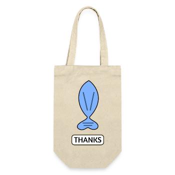 Thanks - Geschenkbeutel für Flaschen - Natur - Vorne