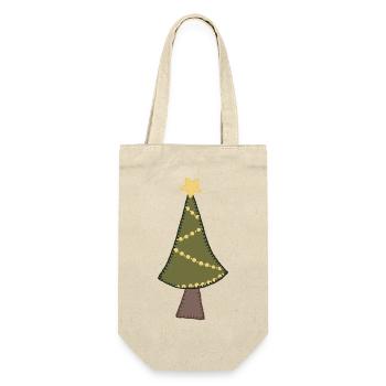 Weihnachtsbaum - Geschenkbeutel für Flaschen - Natur - Vorne