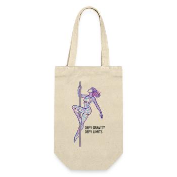 Pole Dance Line Art – Strong Woman Gift - Gift Bag for Bottles - nature - Front