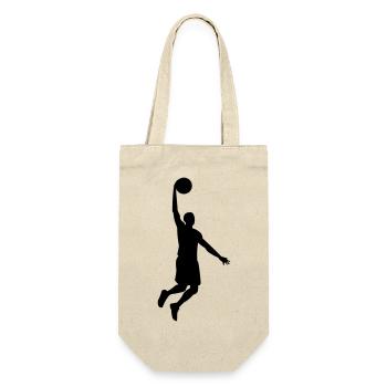 Basketballer - Geschenkbeutel für Flaschen - Natur - Vorne
