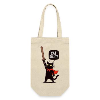 Gato Guerrero für Katzenrechte - Geschenkbeutel für Flaschen - Natur - Vorne