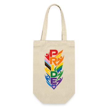 Pride Rainbow T-Shirt CSD Parade Diversity - Gift Bag for Bottles - nature - Front